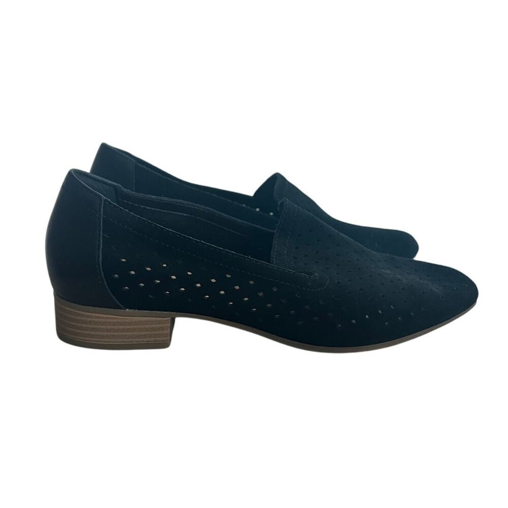Clarks Collection Juliet Hayes Women's Black Perforated Loafers Shoes Size 9